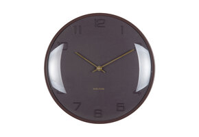 Karlsson - Wandklok Fuerte Dome - Earth brown- Ø30,5cm