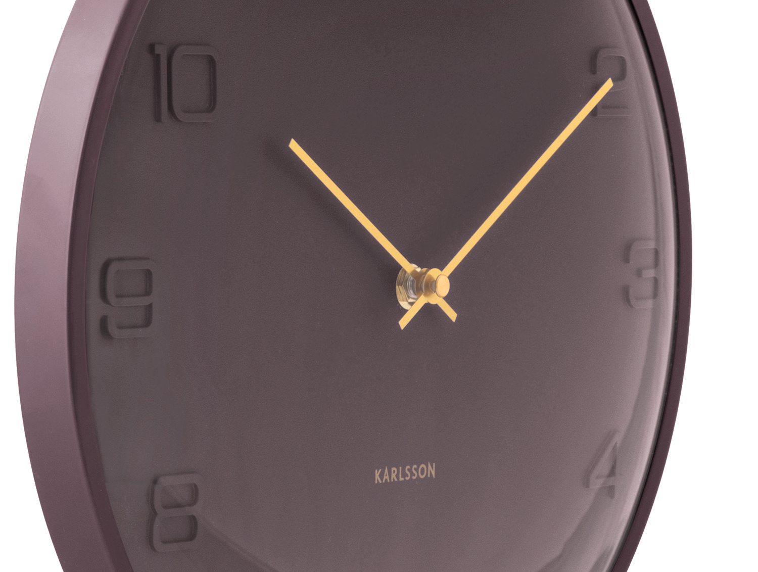 Karlsson - Wandklok Fuerte Dome - Earth brown- Ø30,5cm
