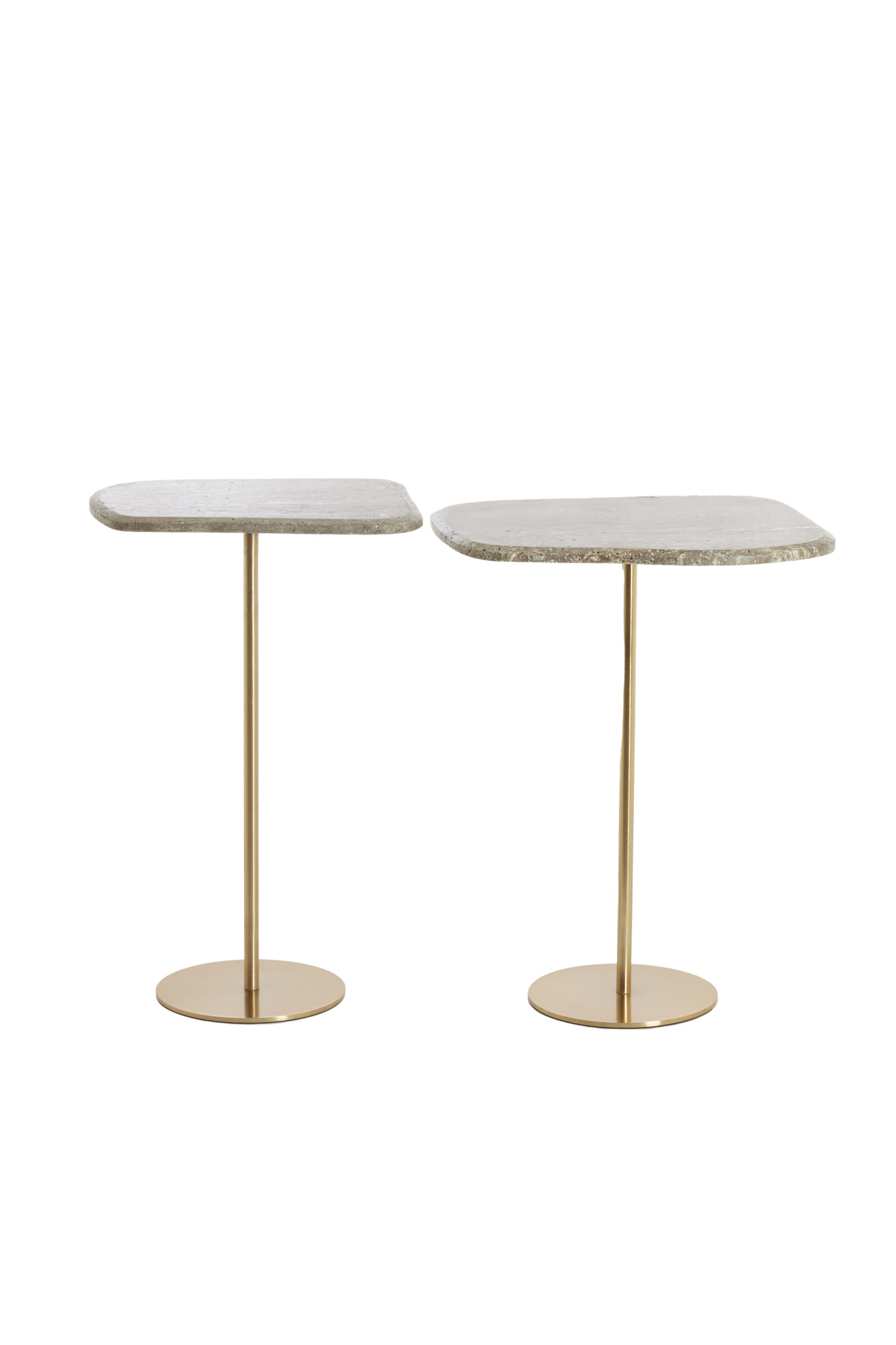 Light & Living - Bijzettafel GIA - Ø37.5x59.5 cm - Bruin - Set van 2