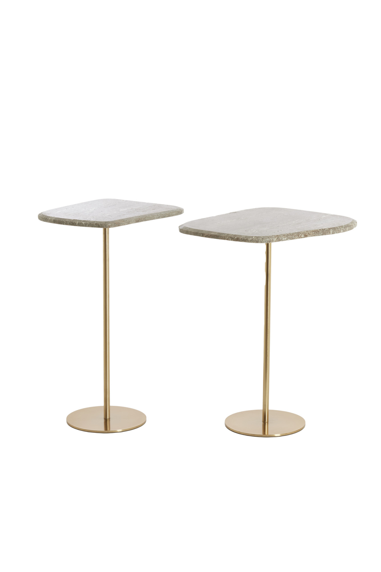 Light & Living - Bijzettafel GIA - Ø37.5x59.5 cm - Bruin - Set van 2