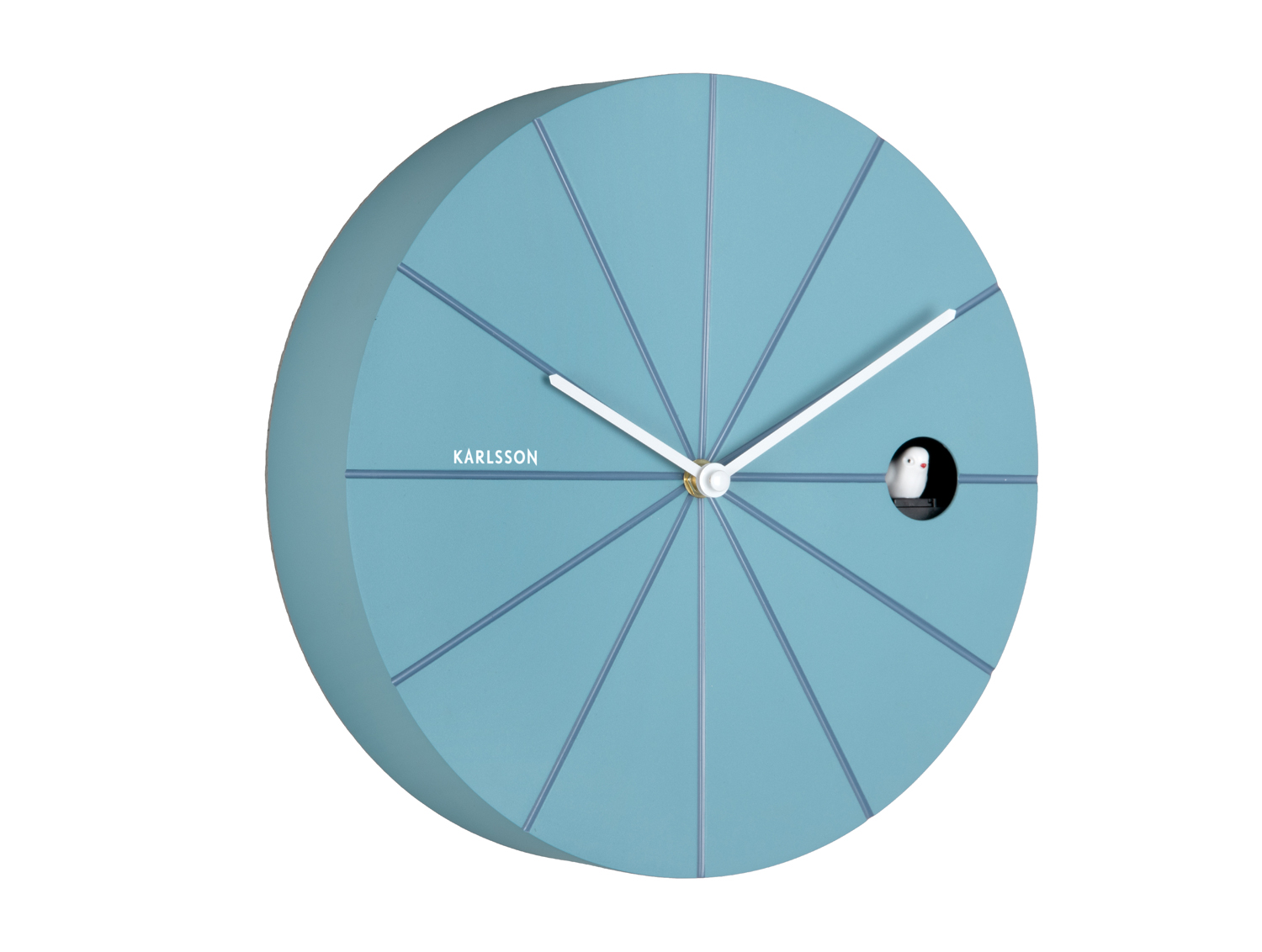 Karlsson - Wandklok Destacado Cuckoo - Air blue w. classic blue- Ø28cm