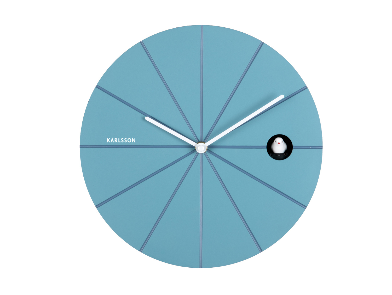 Karlsson - Wandklok Destacado Cuckoo - Air blue w. classic blue- Ø28cm