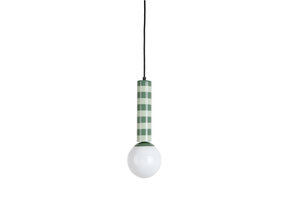 Leitmotiv - Hanglamp Rayado - Jungle green & grayed jade