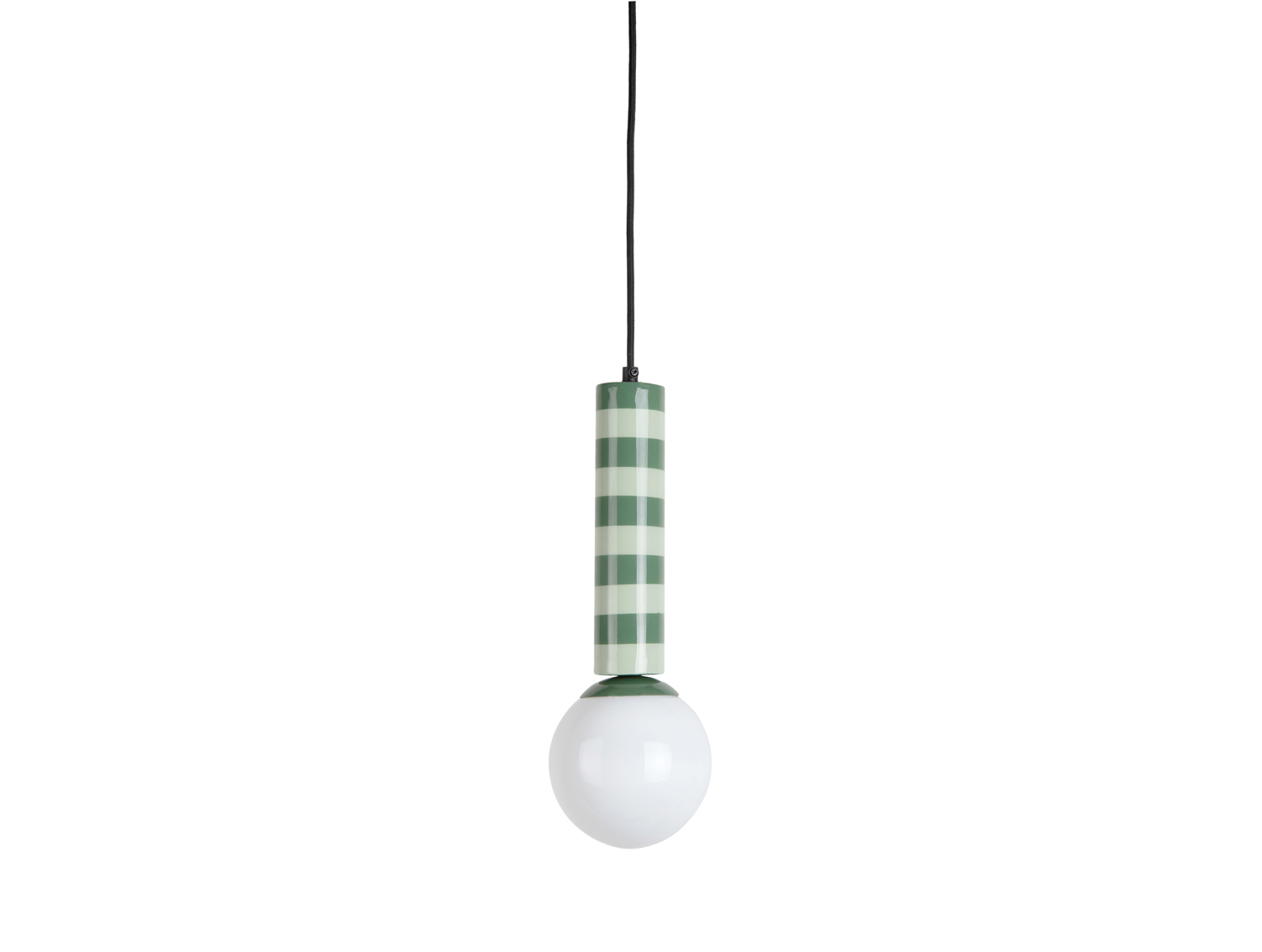 Leitmotiv - Hanglamp Rayado - Jungle green & grayed jade
