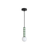 Leitmotiv - Hanglamp Rayado - Jungle green & grayed jade