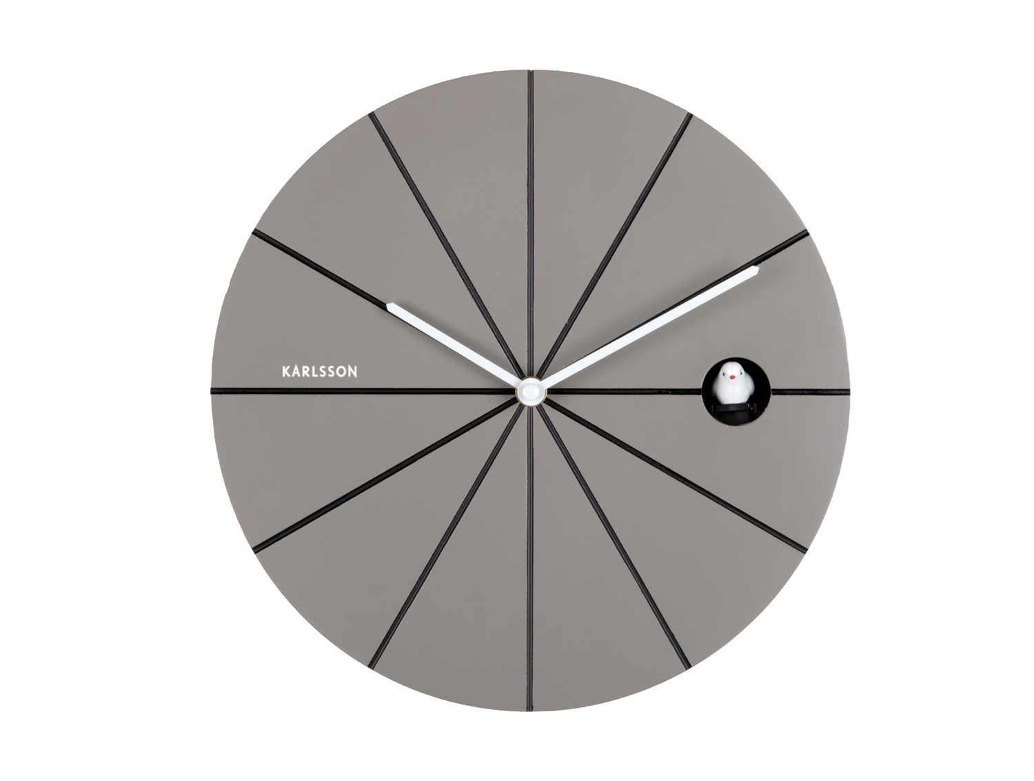 Karlsson - Wandklok Destacado Cuckoo - Dark grey w. black- Ø28cm