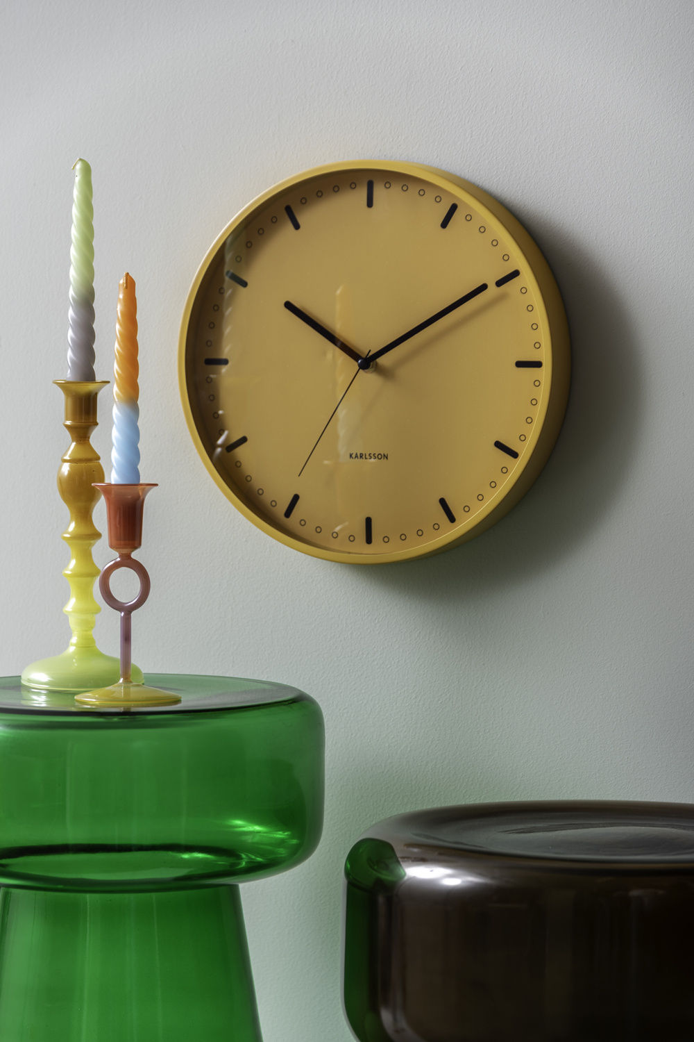 Present Time - Kandelaar Grato Mecer Medium - Ochre yellow & soft yellow