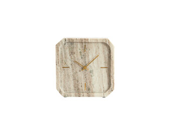 Light & Living - Klok PABLIA - 20.5x6x20.5 cm - Bruin