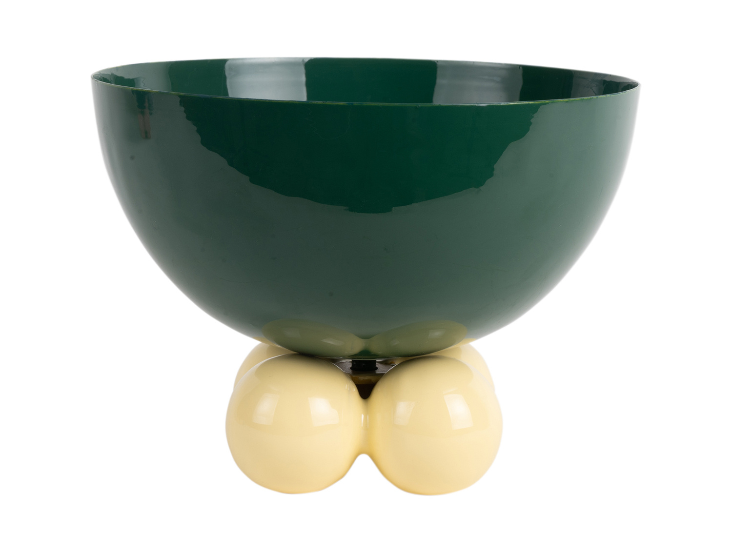 Present Time - Schaal Double Funky Large - Retro green & soft yellow