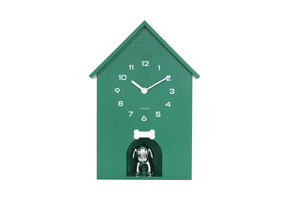Karlsson - Wandklok Dog House - Retro green