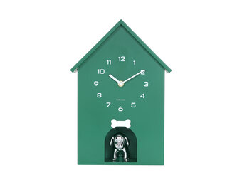 Karlsson - Wandklok Dog House - Retro green