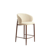 Light & Living - Barkruk ALUKO - 57x55x94 cm - Wit - Set van 2