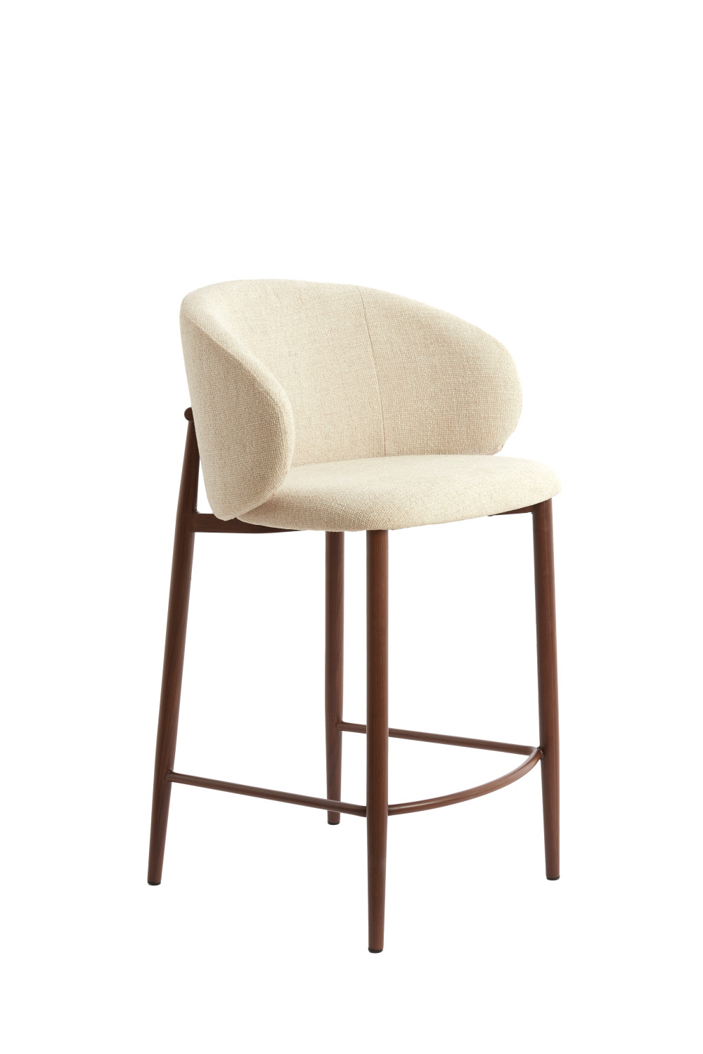 Light & Living - Barkruk ALUKO - 57x55x94 cm - Wit - Set van 2