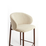 Light & Living - Barkruk ALUKO - 57x55x94 cm - Wit - Set van 2