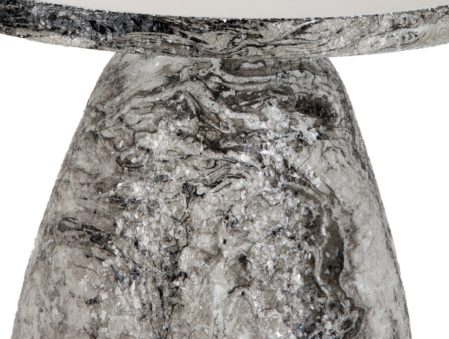 Leitmotiv - Bijzettafel Mosaic Marble - Wit