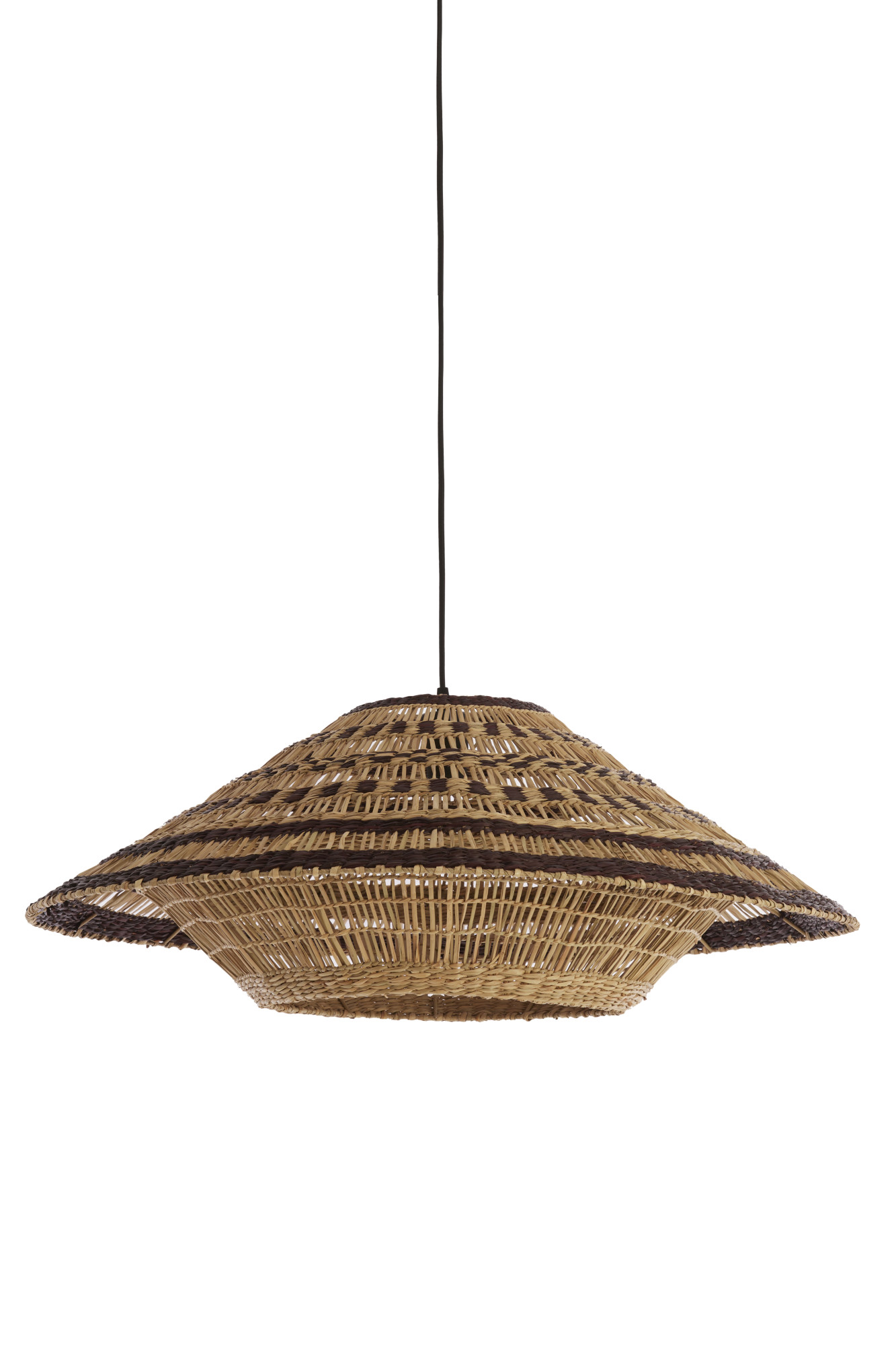 Light & Living - Hanglamp OWANA - Ø80x30 cm - Bruin