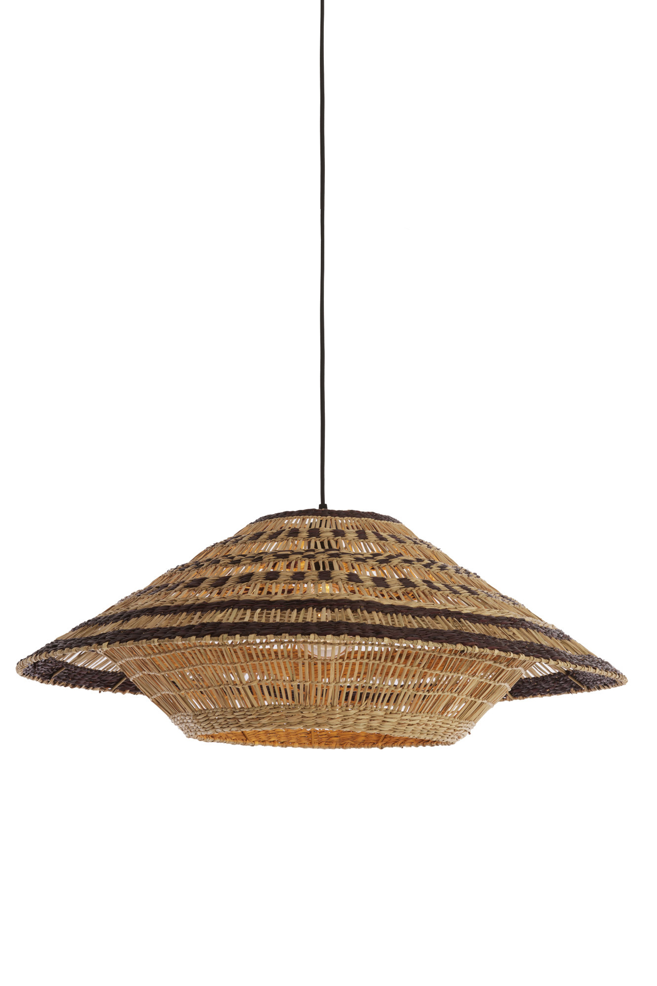 Light & Living - Hanglamp OWANA - Ø80x30 cm - Bruin