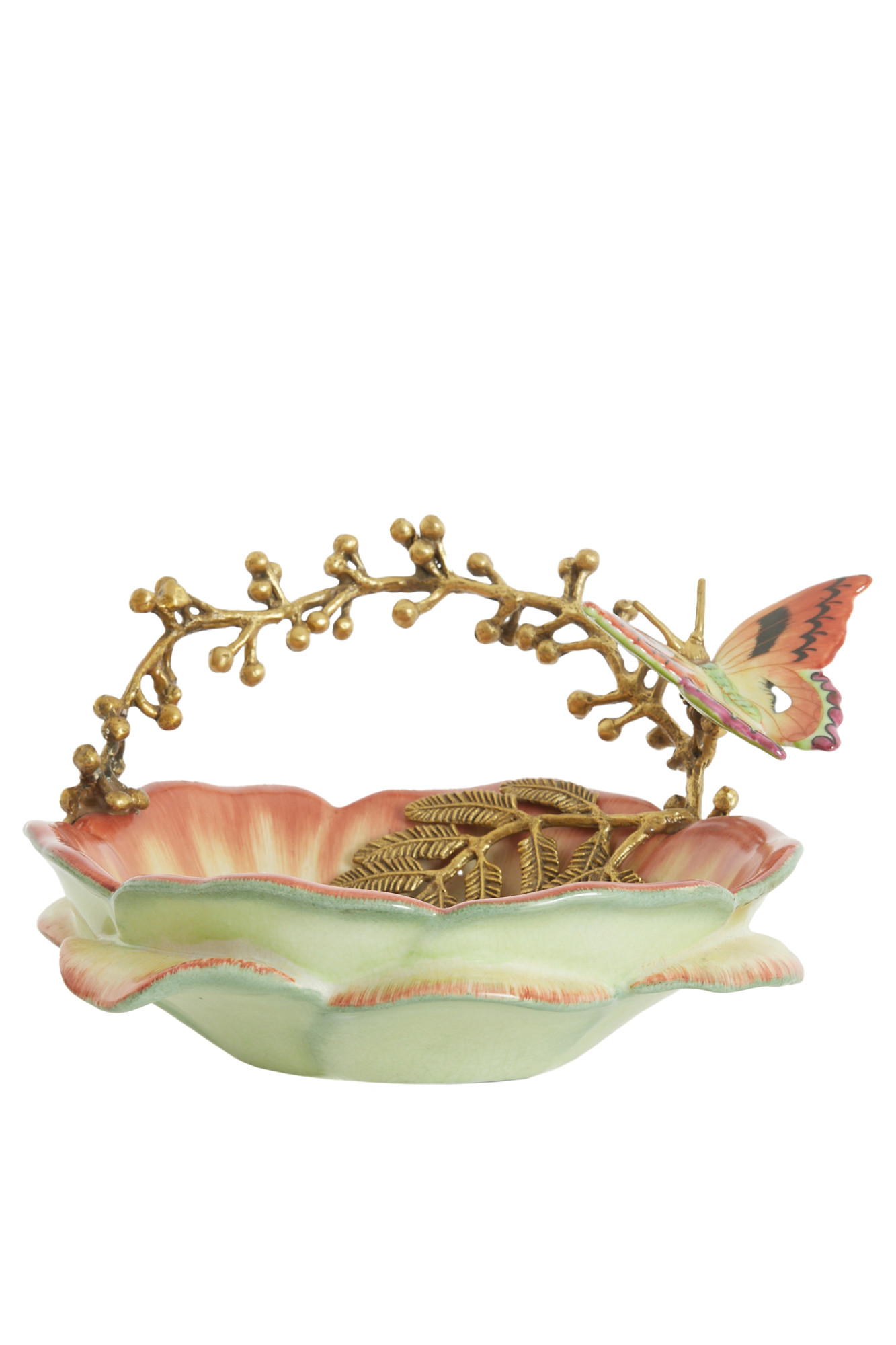 Light & Living - Schaal BUTTERFLY - 26.5x20x14 cm - Oranje