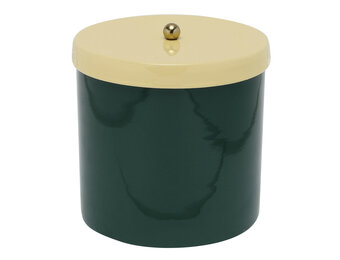 Present Time - Storage Jar Double Funky Retro - Retro green & soft yellow