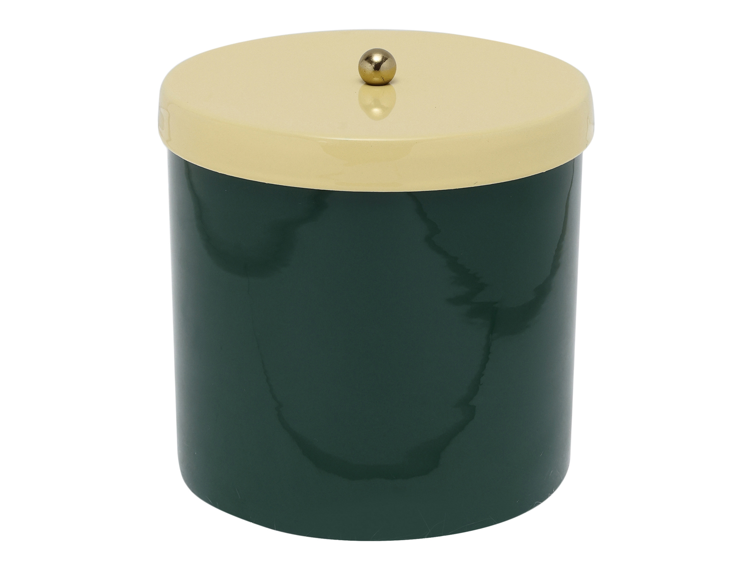 Present Time - Storage Jar Double Funky Retro - Retro green & soft yellow