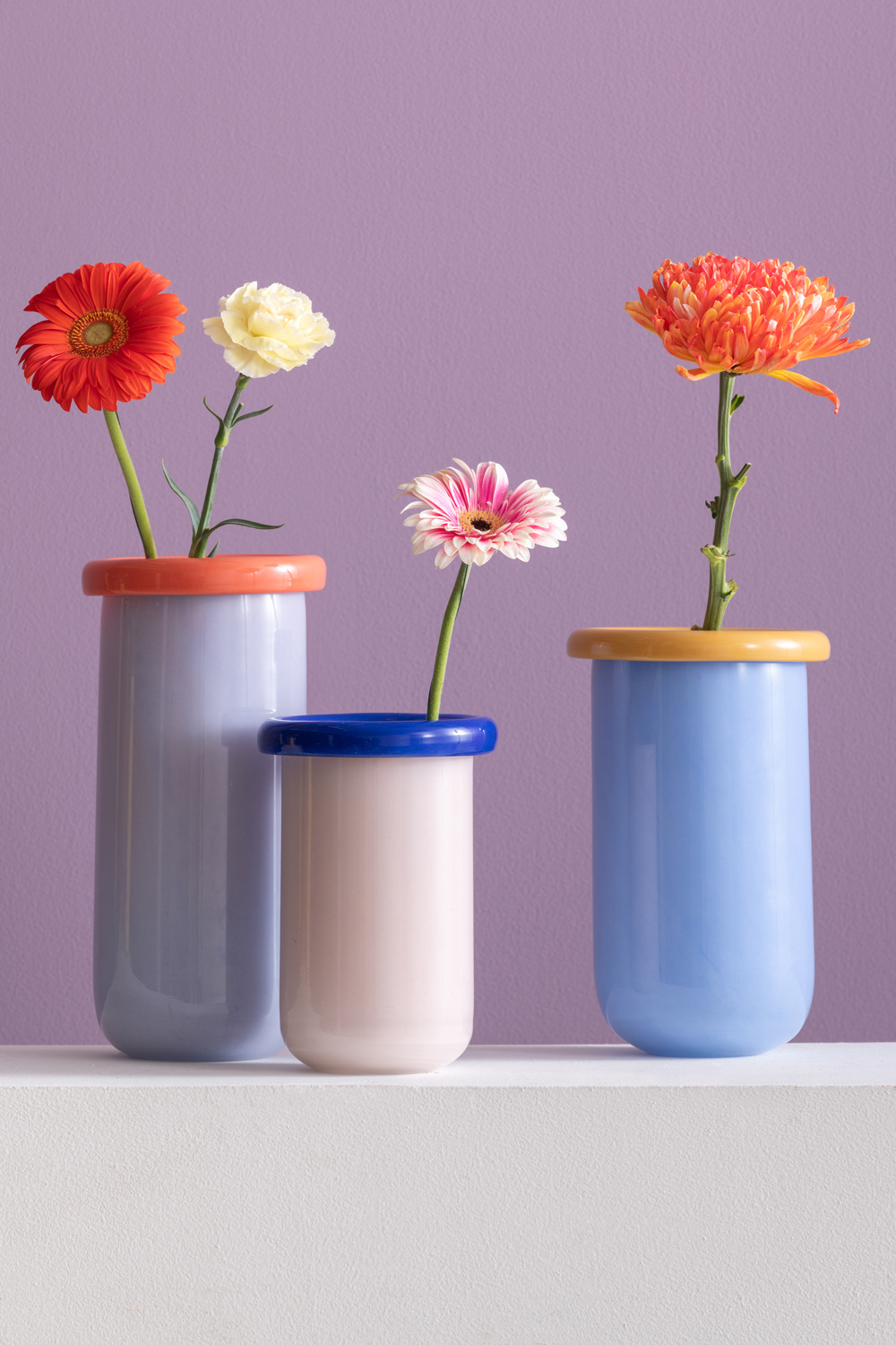 Present Time - Vaas Plegado XS - Soft pink & cobalt blue