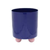 Present Time - Bloempot Double Funky Large - Cobalt blue & soft pink