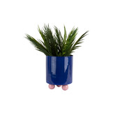 Present Time - Bloempot Double Funky Large - Cobalt blue & soft pink