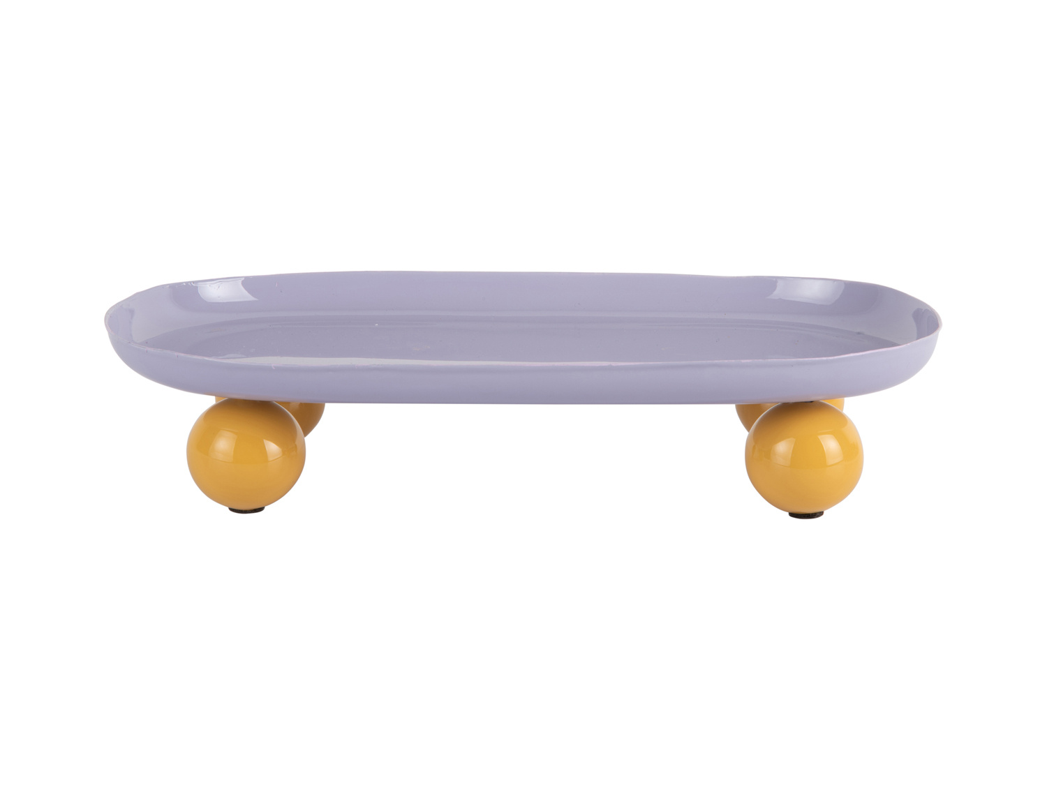 Present Time - Dienblad Double Funky Oval Large - Soft purple & bright yellow