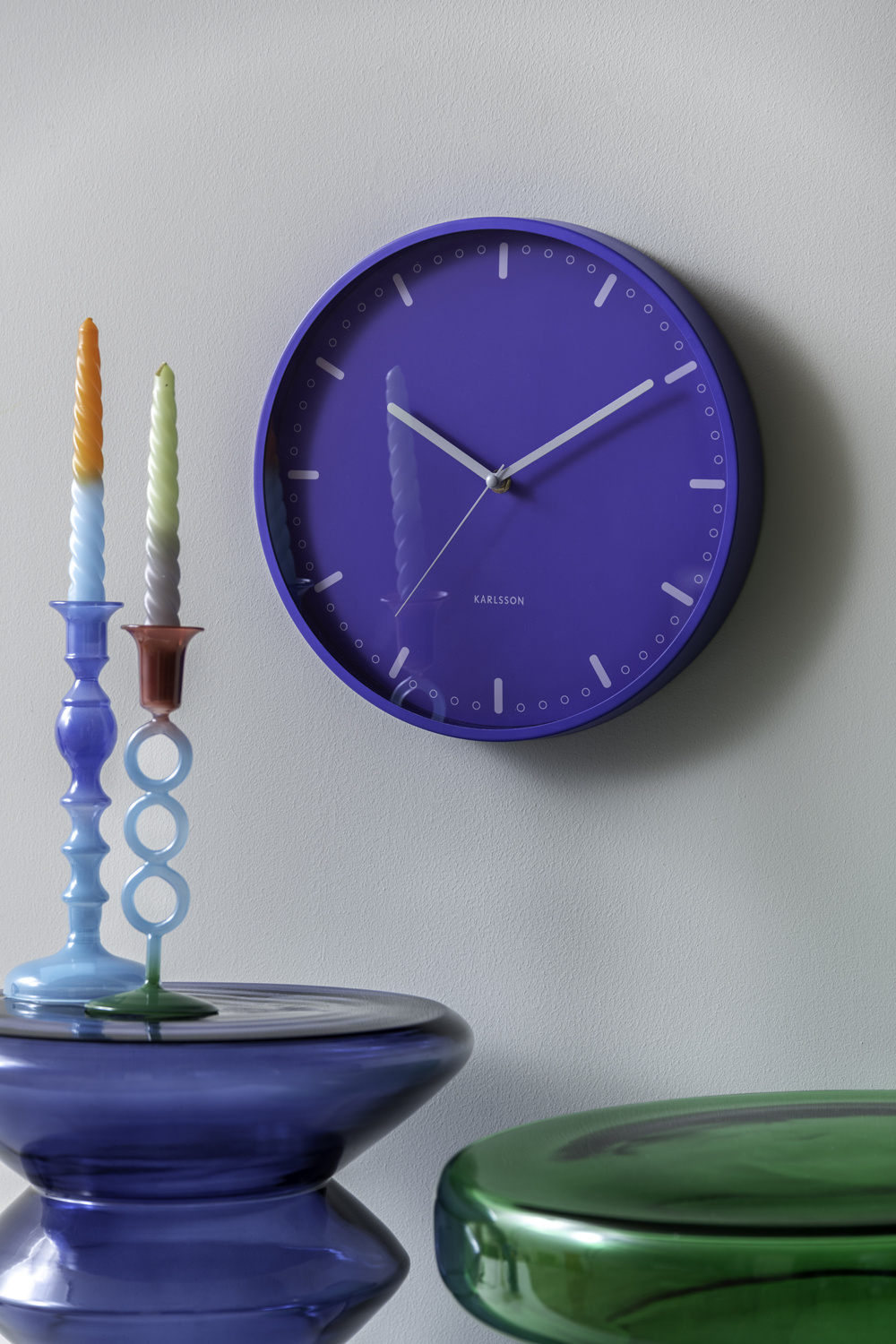 Present Time - Kandelaar Grato Mecer Medium - Cobalt Blue & Soft Blue