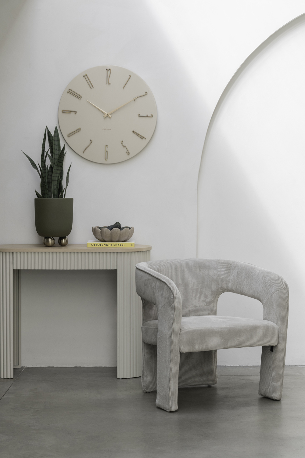 Karlsson - Wandklok Esmerado Large - Gebrokenwit- Ø60cm