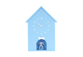 Karlsson - Wandklok Dog House - Zachtblauw