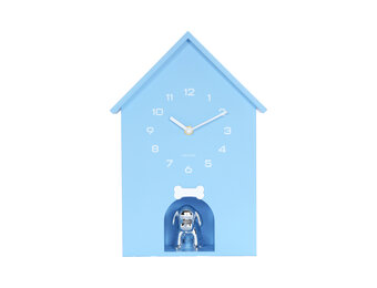 Karlsson - Wandklok Dog House - Zachtblauw