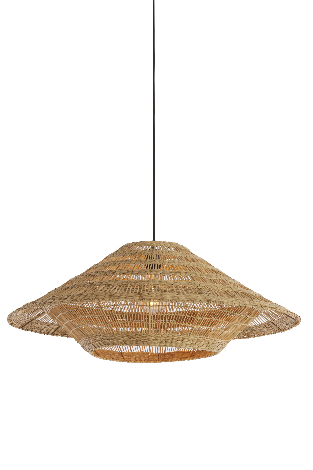 Light & Living - Hanglamp OWANA - Ø80x30 cm - Bruin
