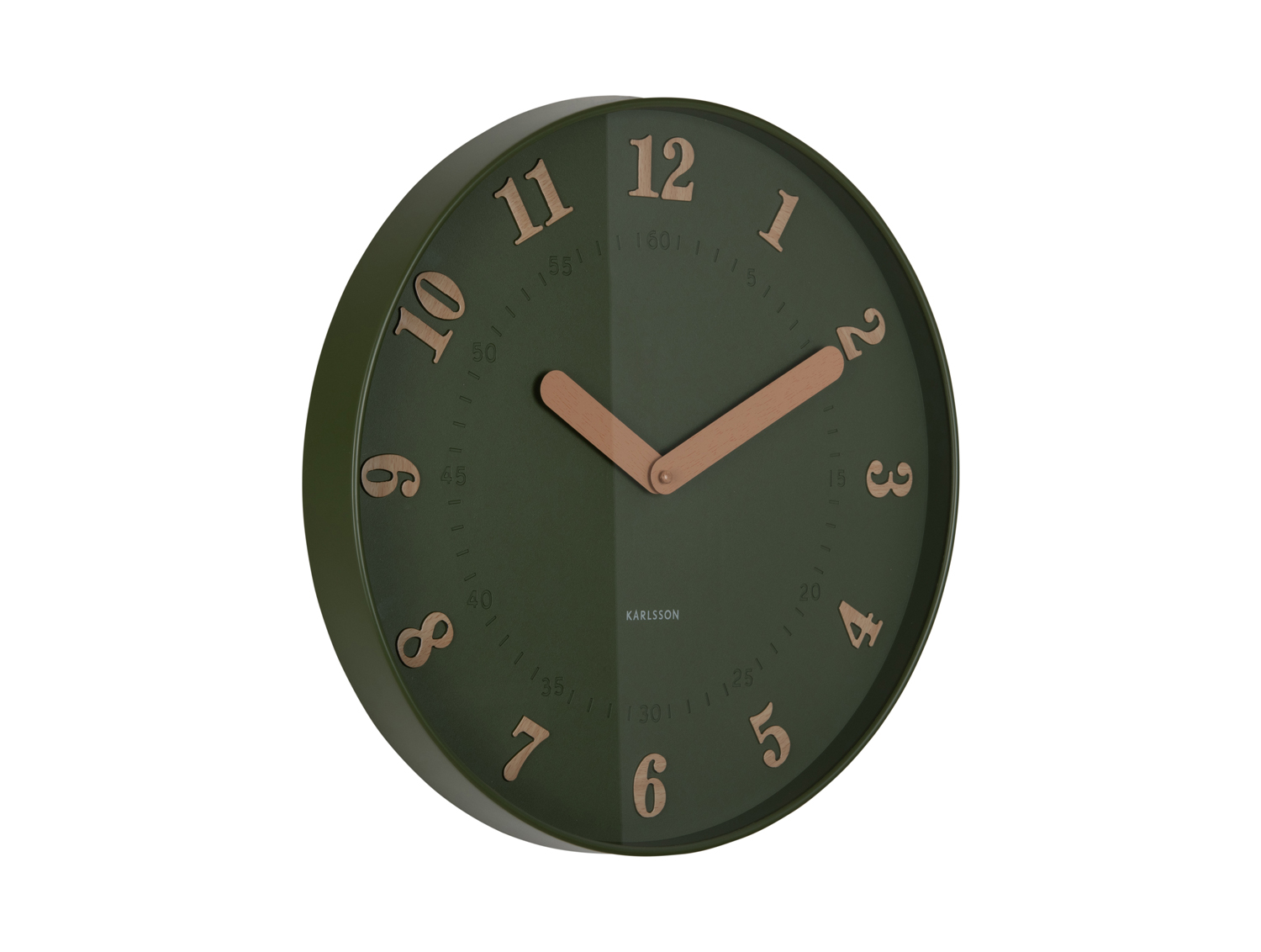 Karlsson - Wandklok Amena - Luxury green- Ø40cm