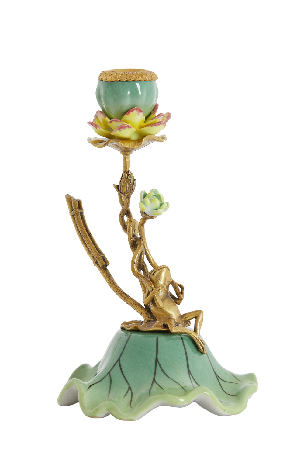 Light & Living - Kandelaar FROG - 17x15x25 cm - Groen