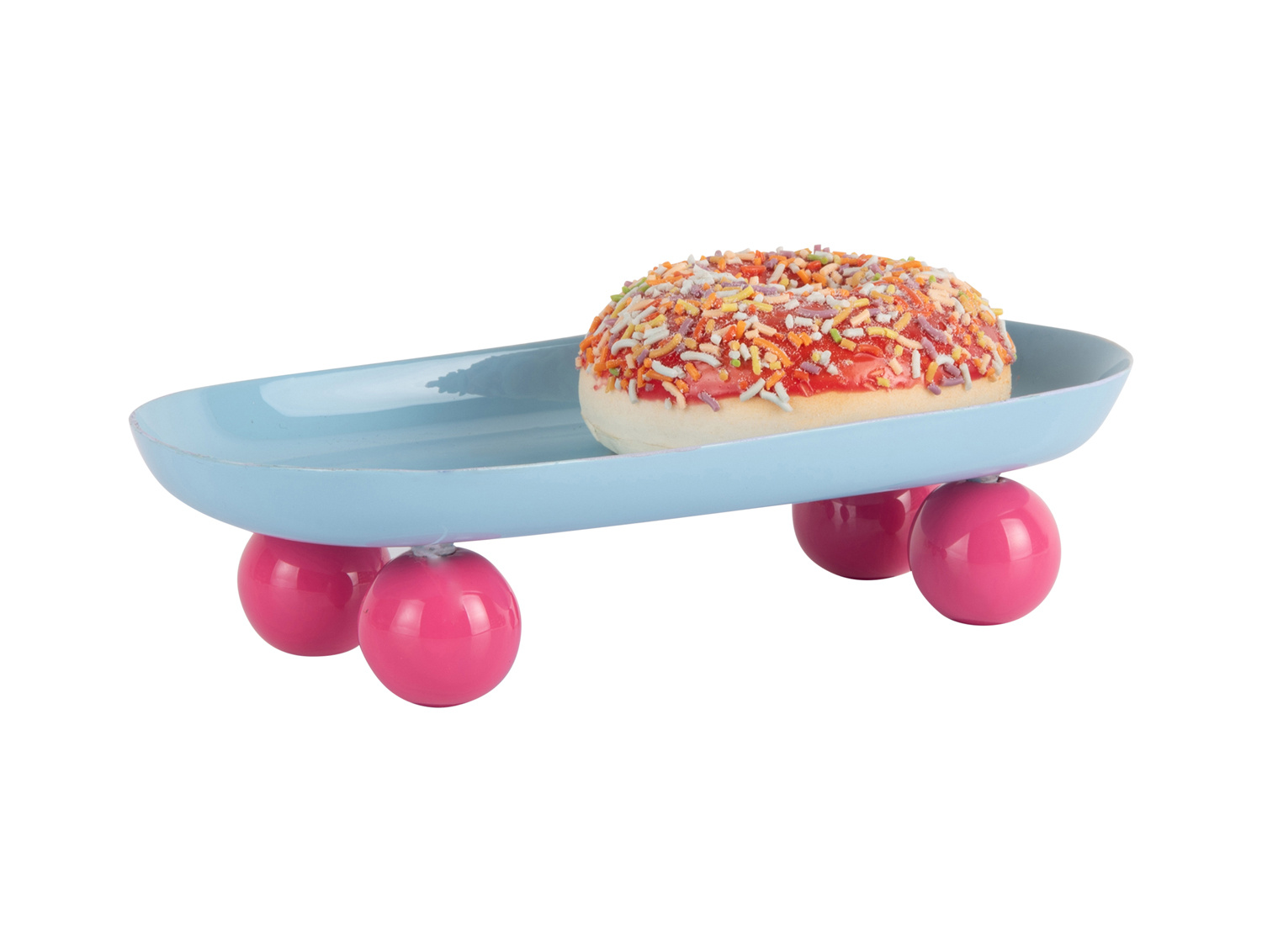 Present Time - Dienblad Double Funky Oval - Soft blue & bright pink