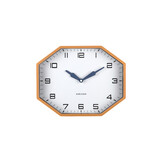 Karlsson - Wandklok Modern Factory Octagon - Ochre yellow & navy blue