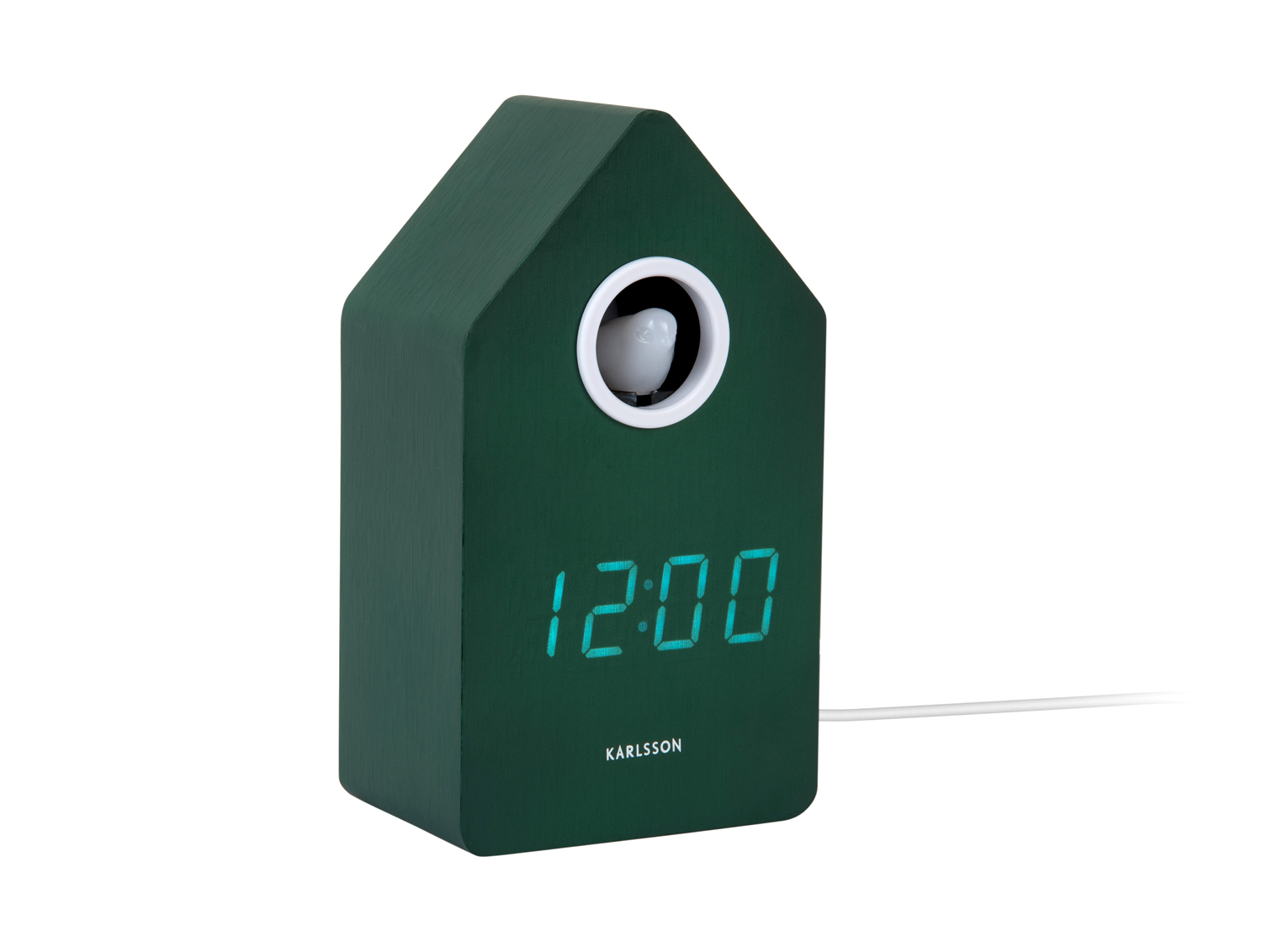 Karlsson - Wekker Cuckoo LED - Retro green
