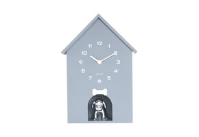 Karlsson - Wandklok Dog House - Cool grey