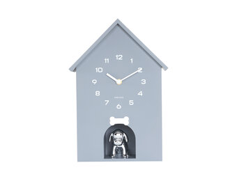 Karlsson - Wandklok Dog House - Cool grey