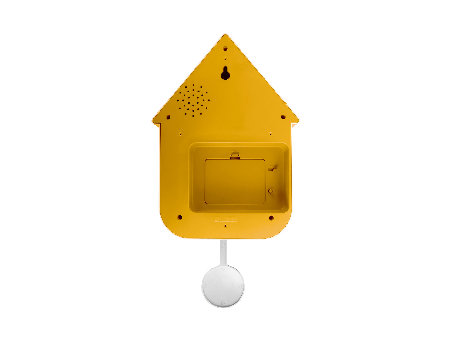 Karlsson - Wandklok Dupla Color Cuckoo - Mango yellow & soft blue