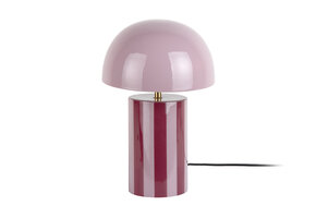 Leitmotiv - Tafellamp Rayado - Dark mauve & soft lavender