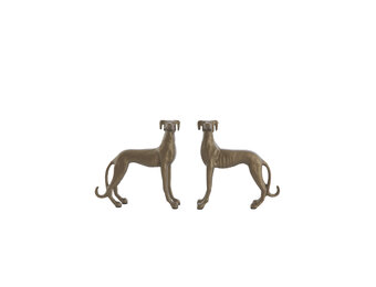 Light & Living - Ornament DOGS - 17x8x18 cm - Brons - Set van 2