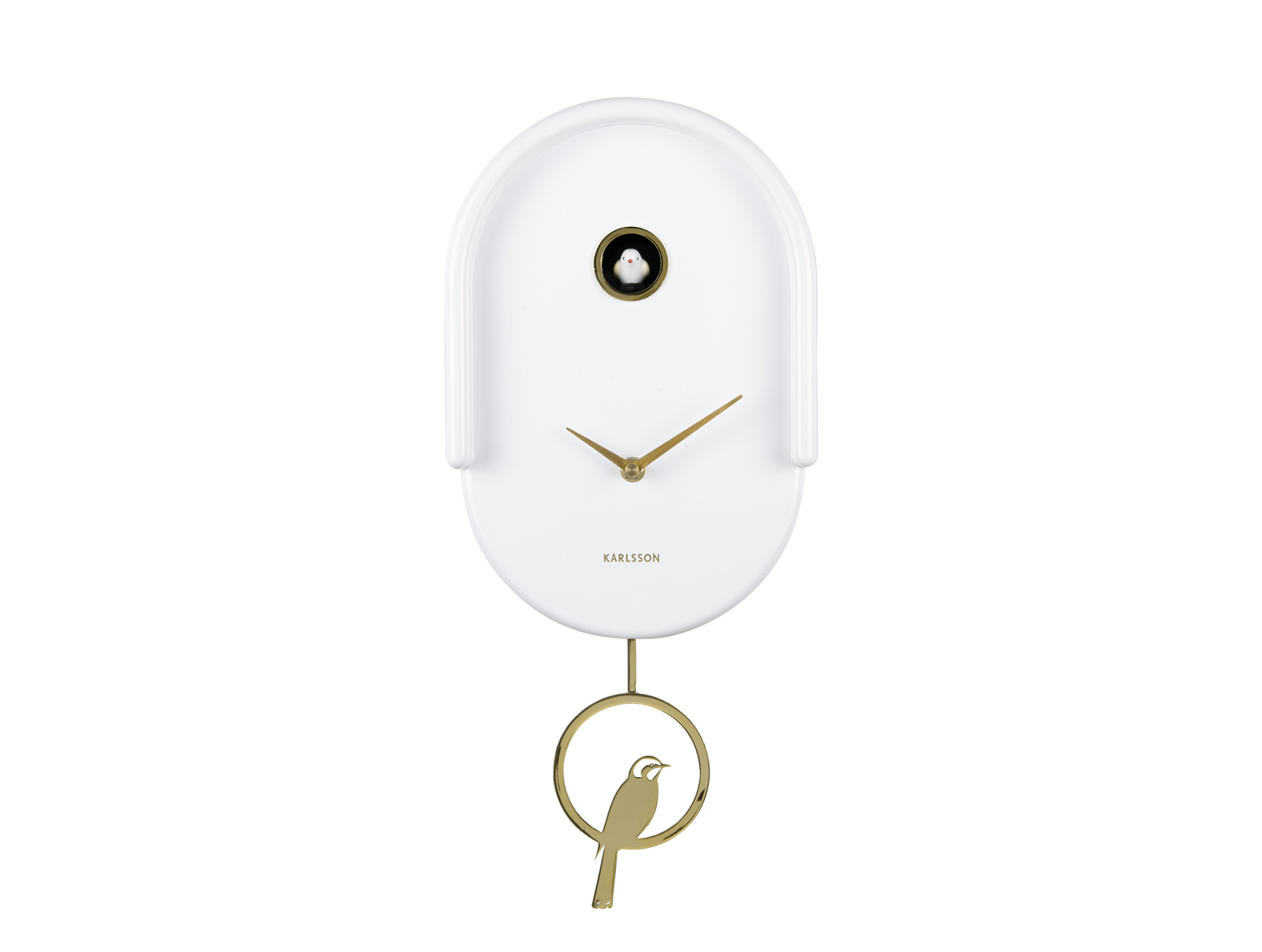 Karlsson - Wandklok Tweet - Wit