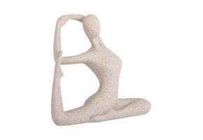 Present Time - Beeld Yoga Bow - Lichtgrijze