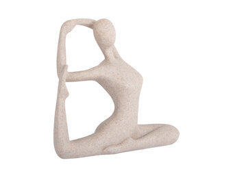 Present Time - Beeld Yoga Bow - Lichtgrijze