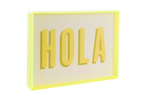 Present Time - Wall Art Hola Medium - Geel