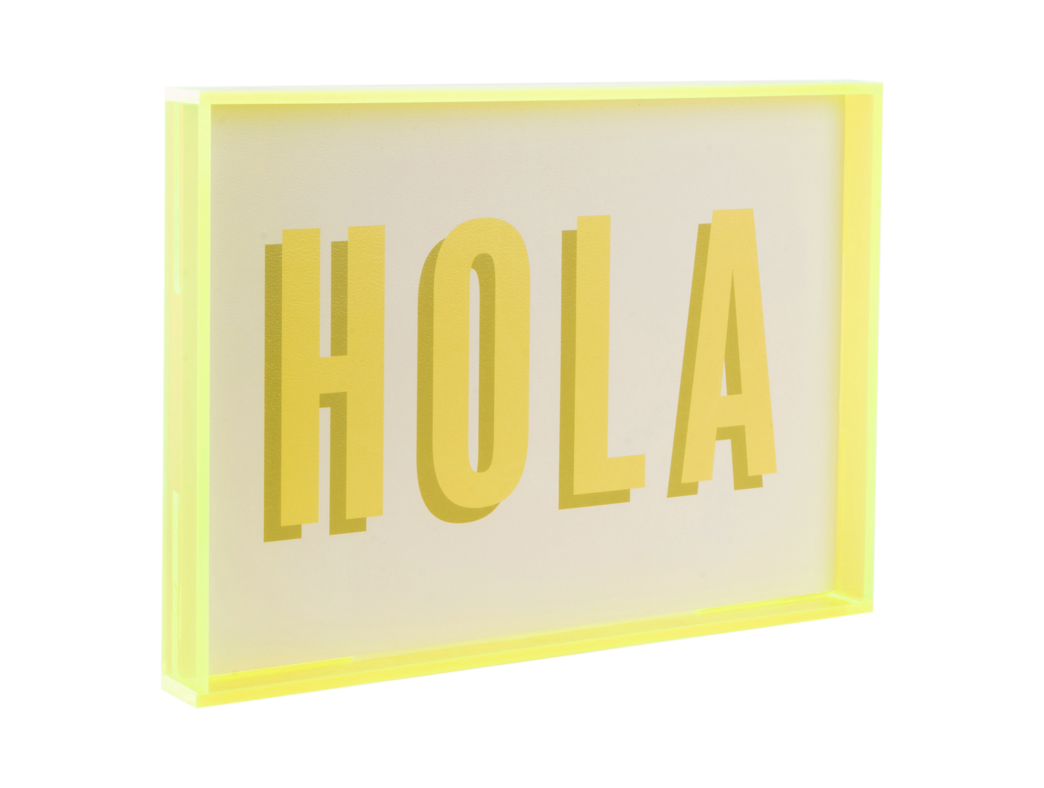 Present Time - Wall Art Hola Medium - Geel