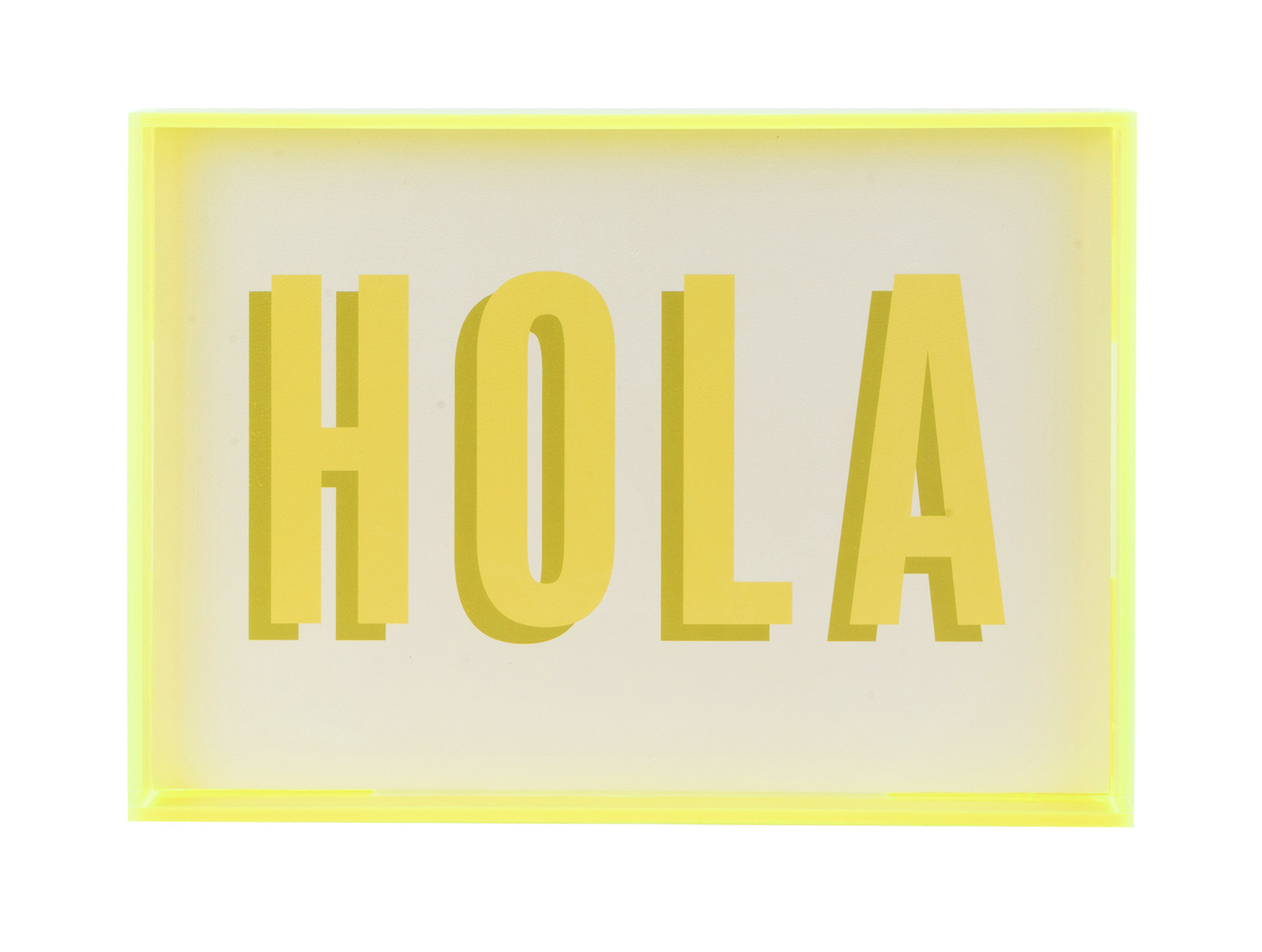 Present Time - Wall Art Hola Medium - Geel