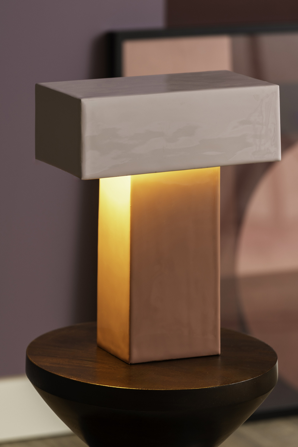 Leitmotiv - Tafellamp Grato Recto - Rose tan & soft pink